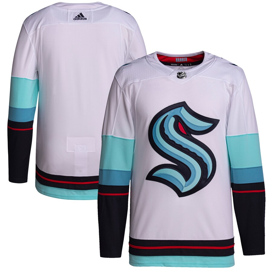 Men's Seattle Kraken adidas White Away Primegreen Authentic Jersey - Jersey