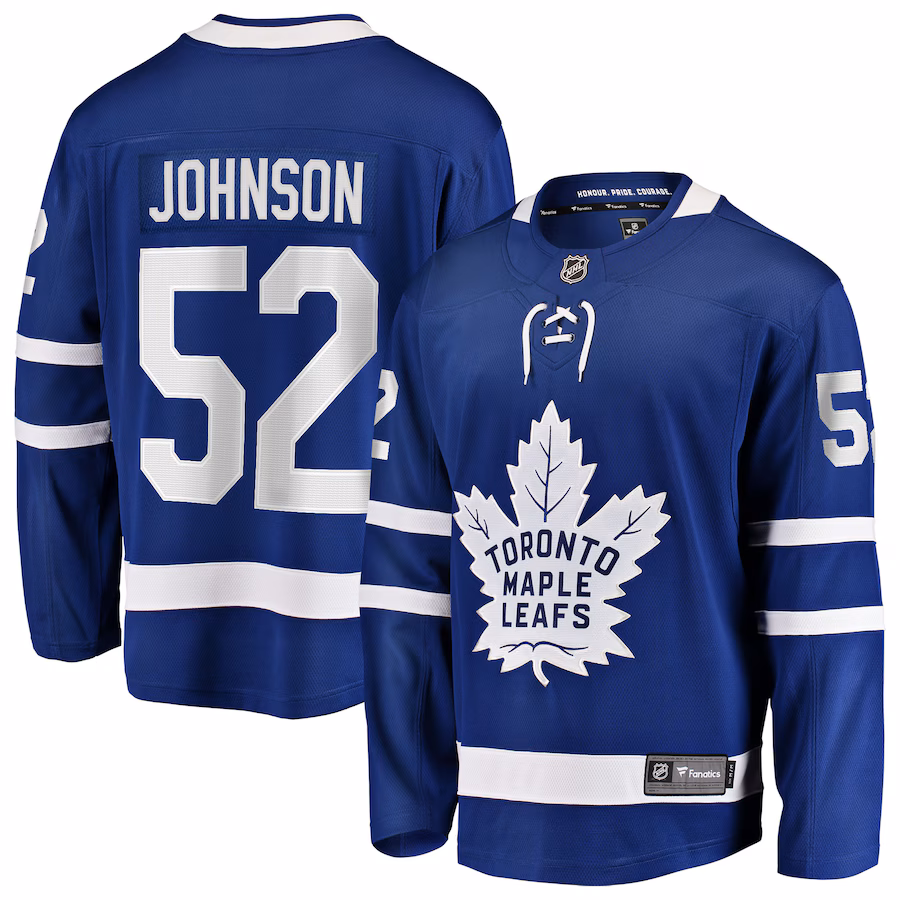 Men's Toronto Maple Leafs Reese Johnson Fanatics Blue Home Breakaway Jersey - Jersey