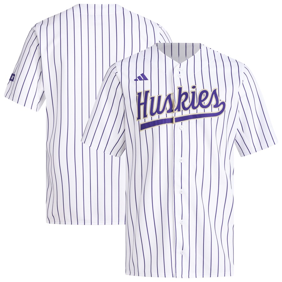 Men's adidas  White Washington Huskies Replica Baseball Jersey - Jersey