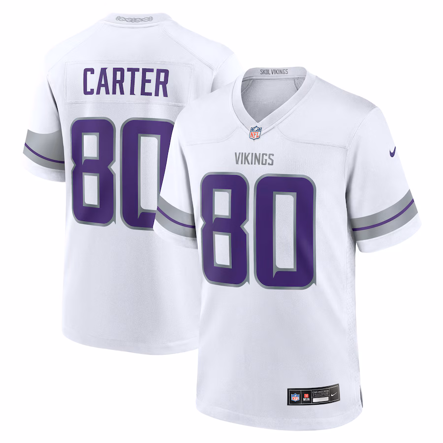 Men's Minnesota Vikings Cris Carter Nike White Alternate Retired Player Game Jersey - Jersey