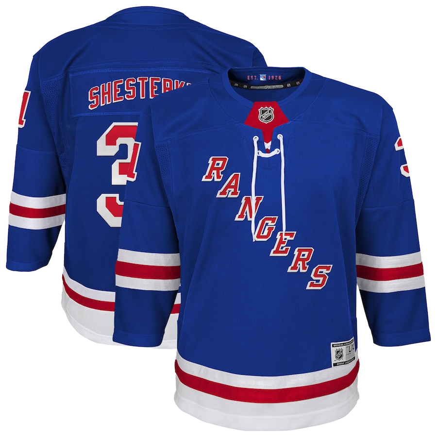 Youth New York Rangers Igor Shesterkin Blue Home Premier Player Jersey - Jersey