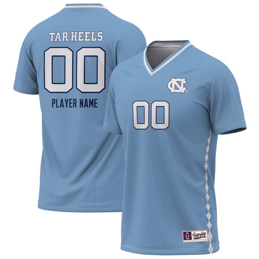 North Carolina Tar Heels GameDay Greats Youth NIL Pick-A-Player Lightweight Men's Soccer Jersey - Carolina Blue - Jersey