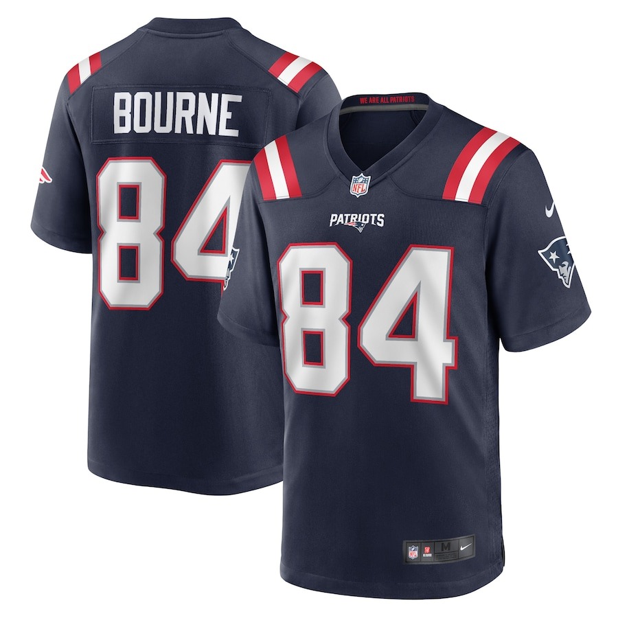 Men's New England Patriots Kendrick Bourne Nike Navy Game Jersey - Jersey