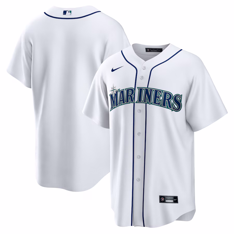 Men's Seattle Mariners Nike White Home Replica Team Jersey - Jersey