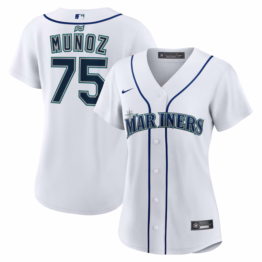 Women's Seattle Mariners Andres Munoz Nike White Home Replica Jersey - Jersey