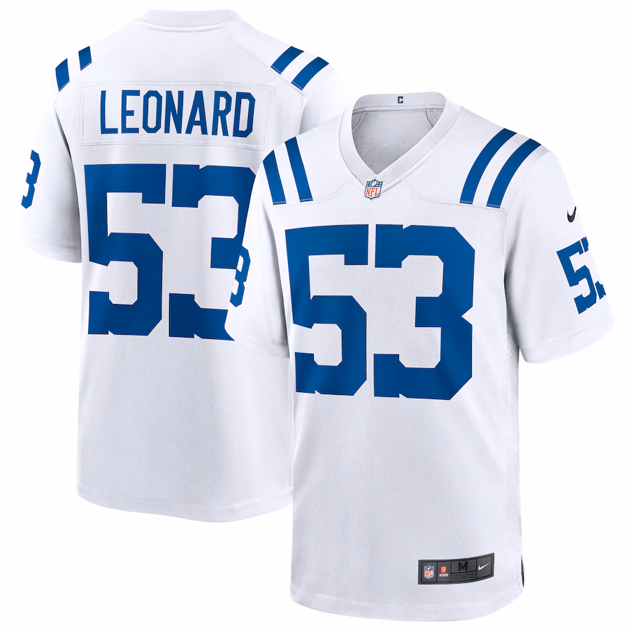 Men's Indianapolis Colts Shaquille Leonard Nike White Game Player Jersey - Jersey