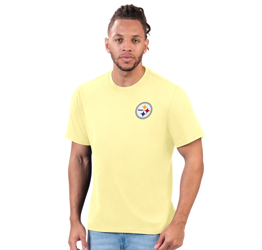 Men's Pittsburgh Steelers Margaritaville Yellow Wastin' Away T-Shirt - Jersey