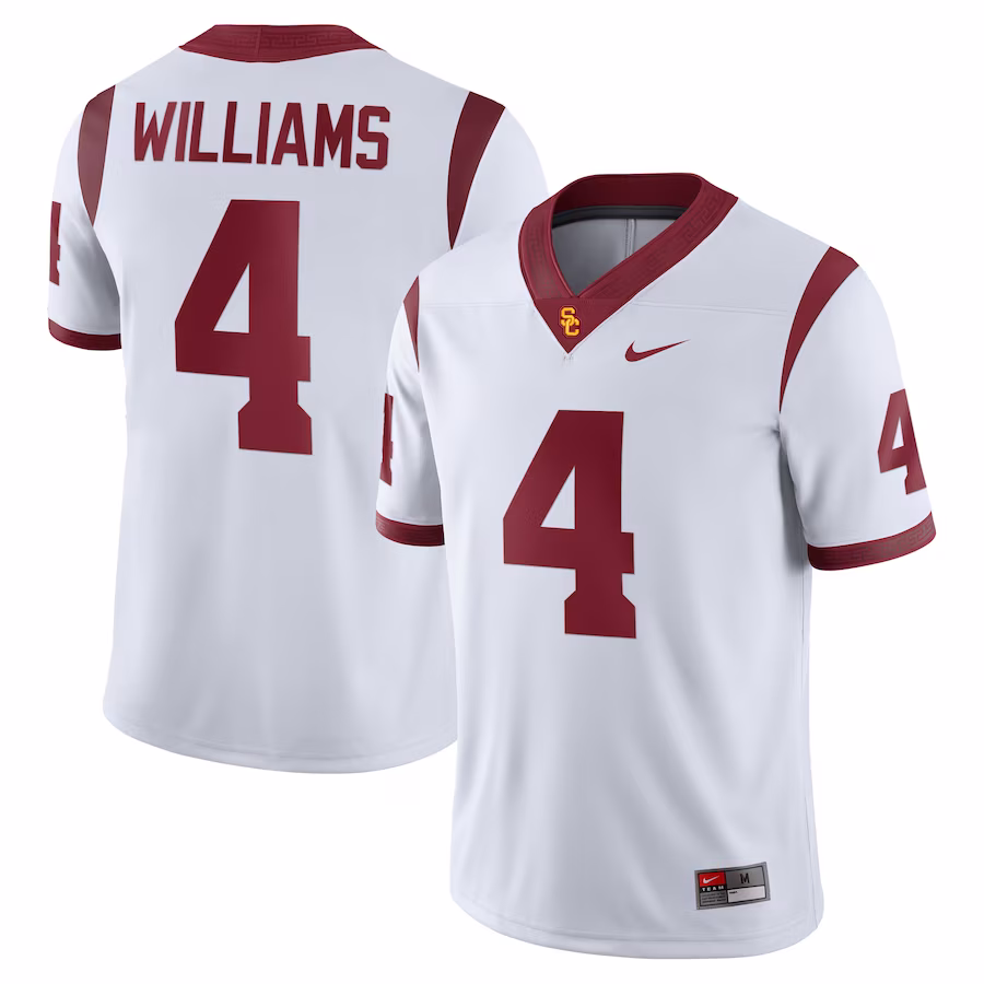 Mario Williams USC Trojans Nike NIL Football Replica Jersey - White - Jersey