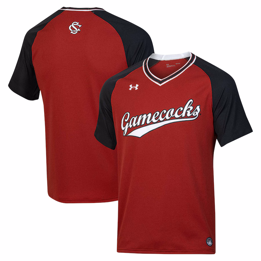 South Carolina Gamecocks Under Armour Softball V-Neck Jersey - Garnet - Jersey