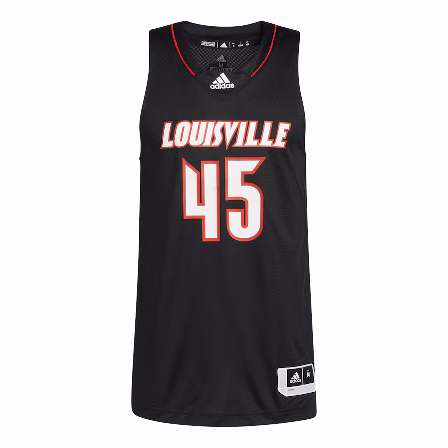 Men's adidas #45 Black Louisville Cardinals Swingman Jersey - Jersey