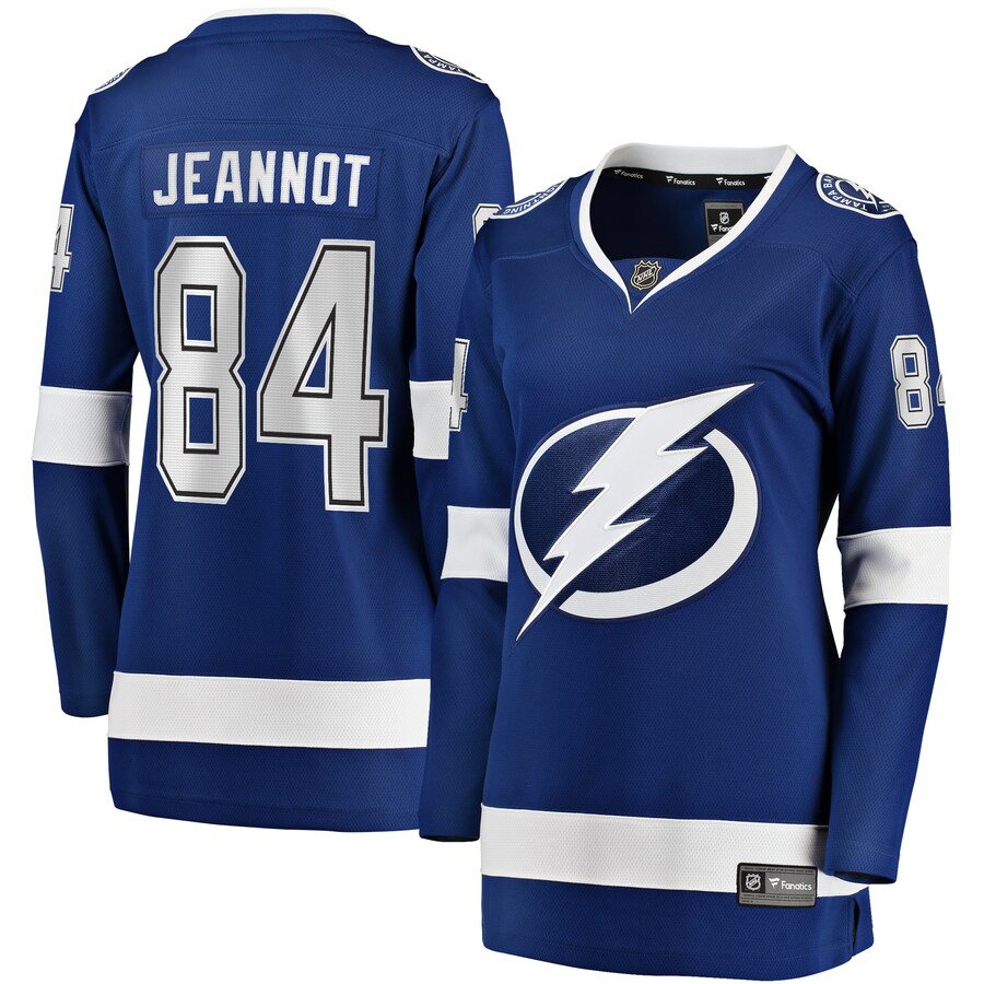 Women's Tampa Bay Lightning Tanner Jeannot Fanatics Branded Blue Home Breakaway Jersey - Jersey