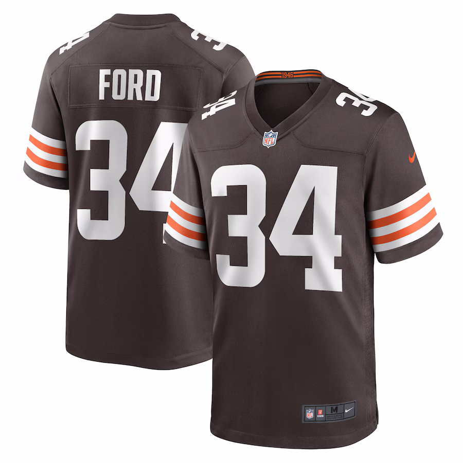 Men's Cleveland Browns Jerome Ford Nike Brown Game Player Jersey - Jersey