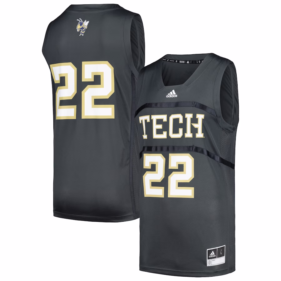#22 Georgia Tech Yellow Jackets adidas Swingman Jersey - Gray - Jersey
