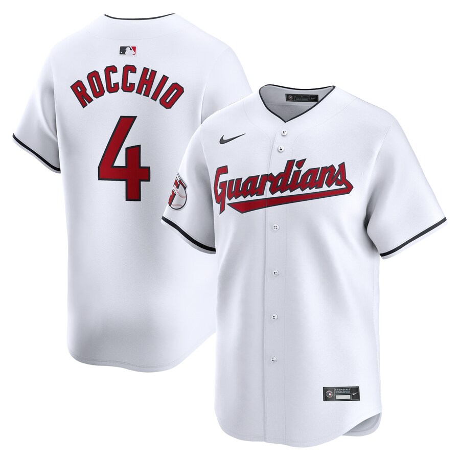 Men's Cleveland Guardians Brayan Rocchio Nike White Home Limited Player Jersey - Jersey