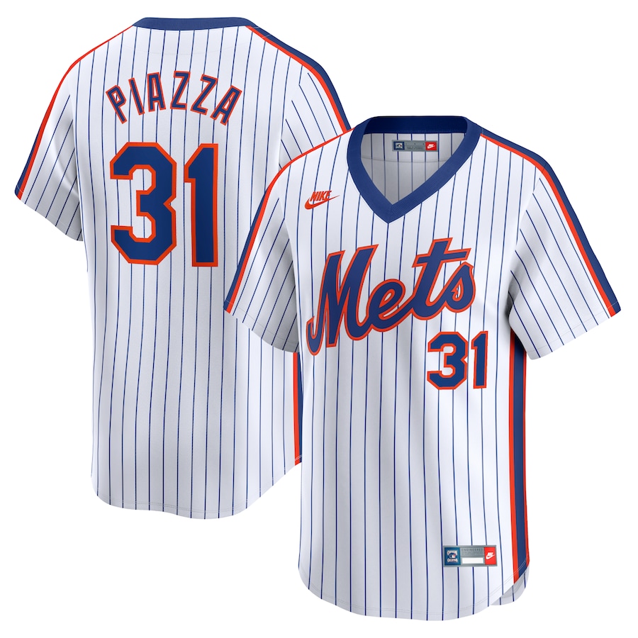 Women's New York Mets Nike White Mike Piazza Throwback Cooperstown Limited Jersey - Jersey