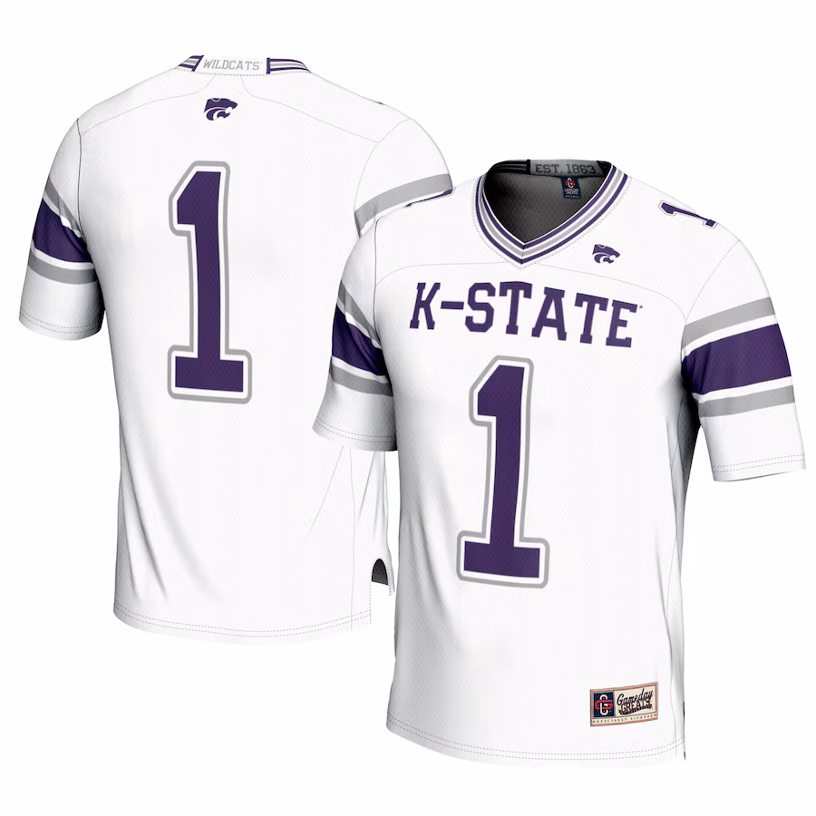 Youth GameDay Greats #1 White Kansas State Wildcats Football Jersey - Jersey