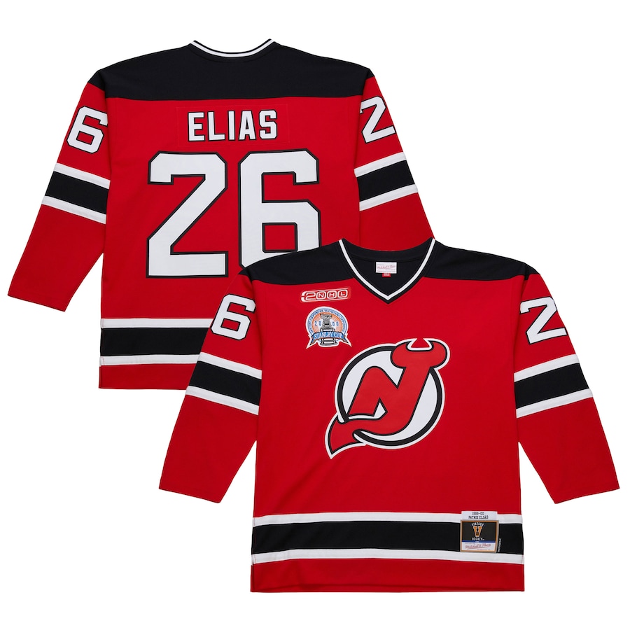 Men's New Jersey Devils Patrik Elias Red 1999-00 Power Play Jersey - Jersey