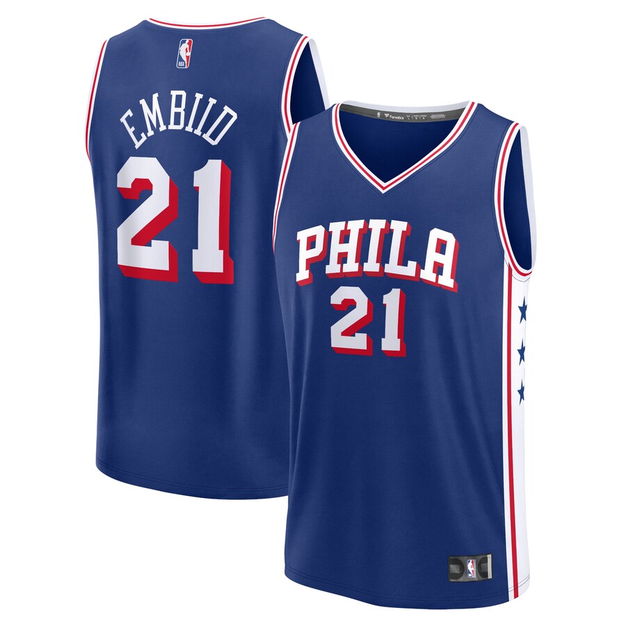 Men's Philadelphia 76ers Joel Embiid Fanatics Royal Fast Break Replica Jersey - Icon Edition - Jersey