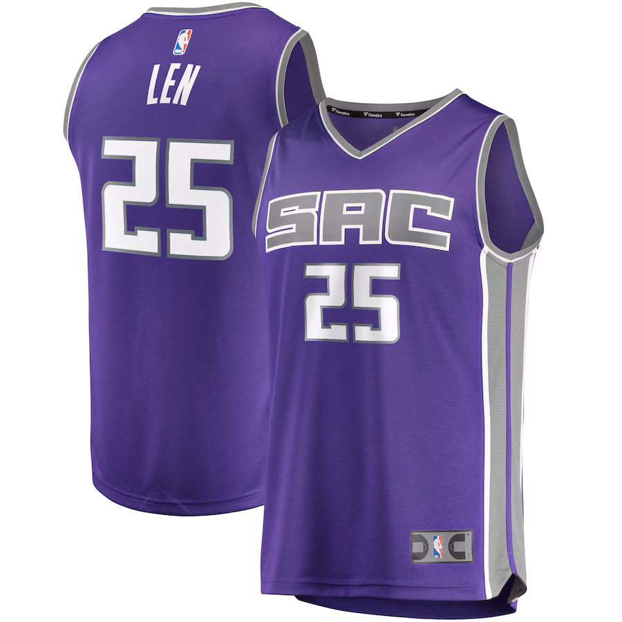 Men's Sacramento Kings Alex Len Fanatics Purple Fast Break Replica Jersey - Icon Edition - Jersey