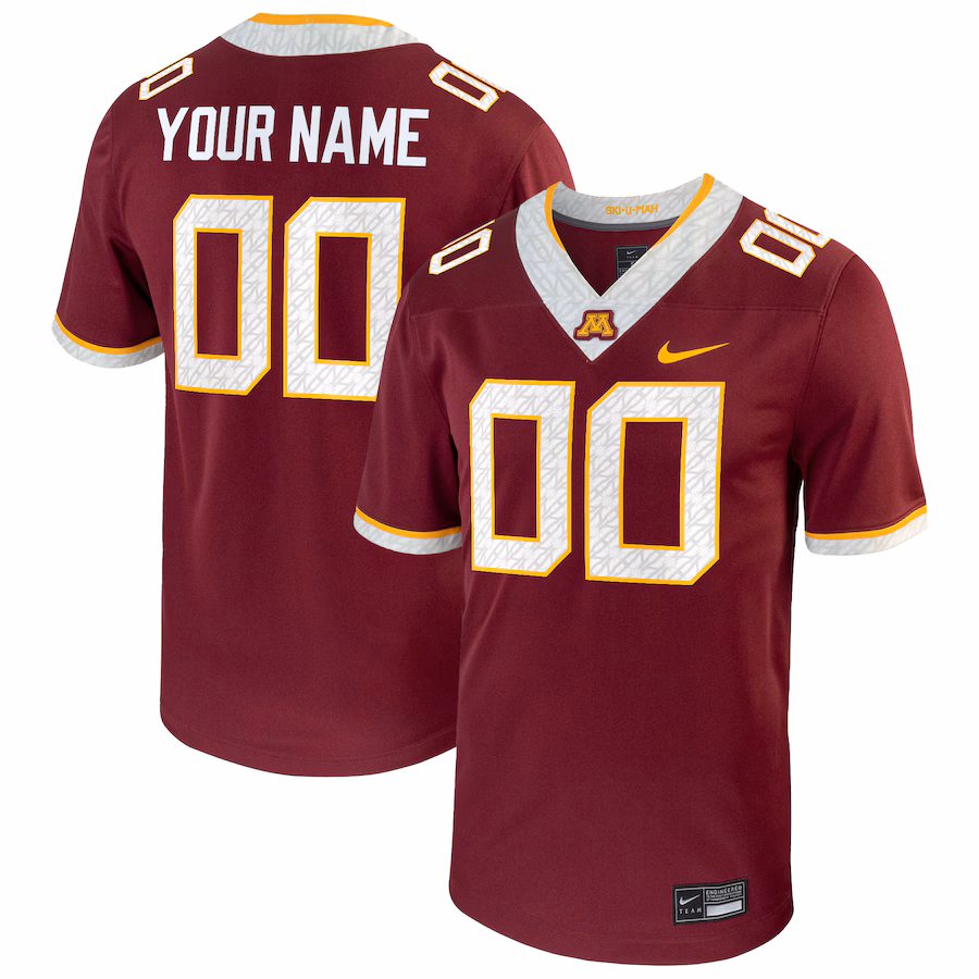 Minnesota Golden Gophers Nike Football Custom Game Jersey - Maroon - Jersey