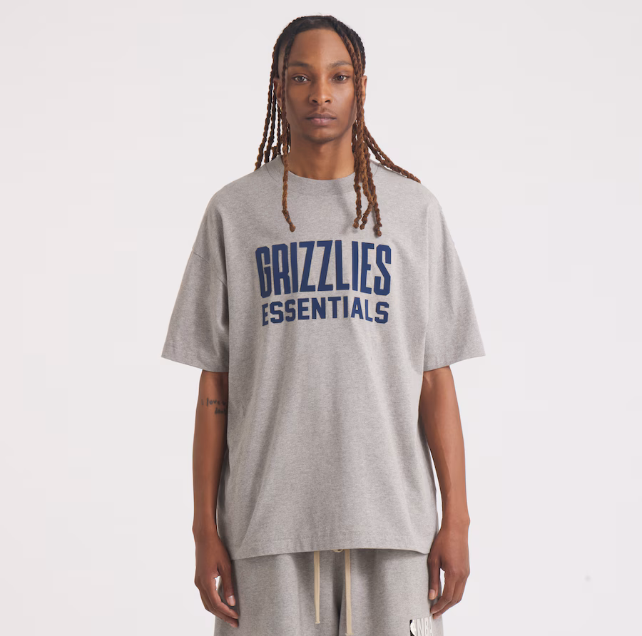 Unisex Memphis Grizzlies Fear of God Gray NBA x ESSENTIALS T-Shirt - Jersey