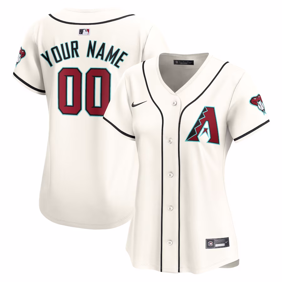 Women's Arizona Diamondbacks Nike White Home Limited Custom Jersey - Jersey