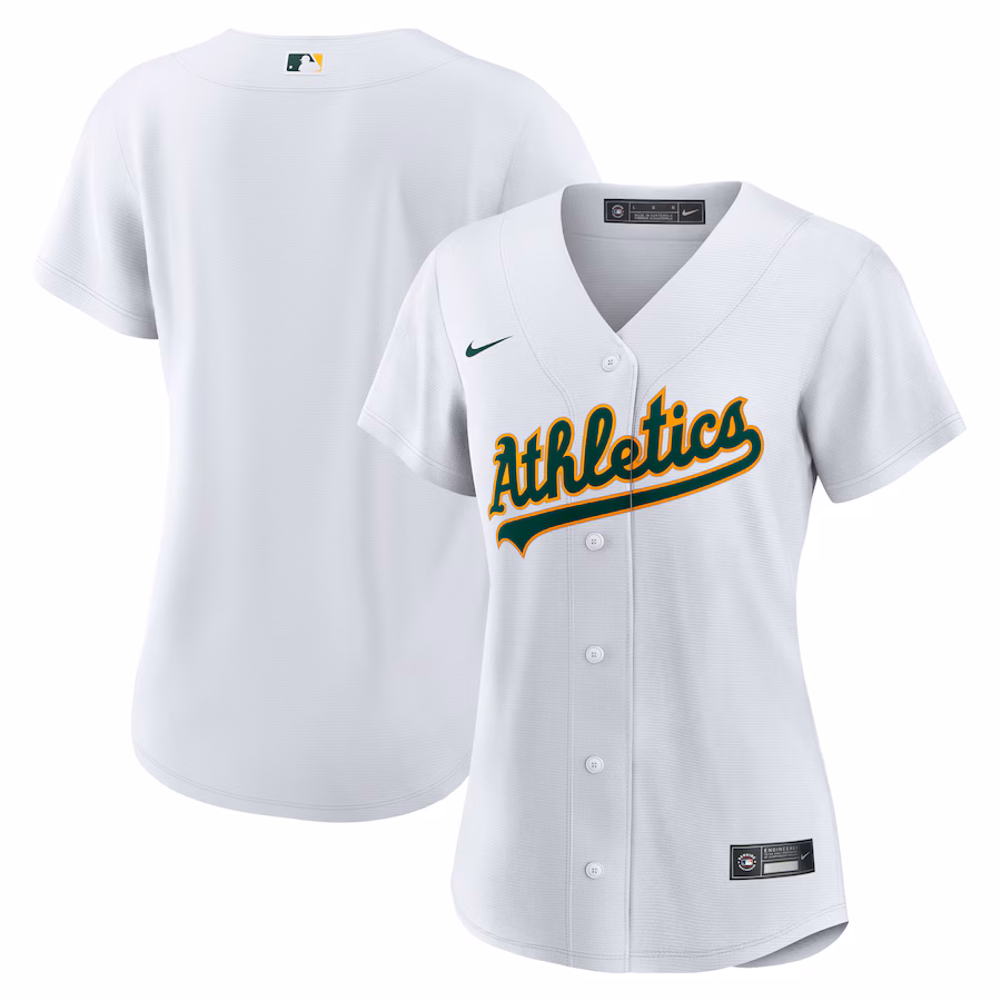 Women's Athletics Nike White Home Blank Replica Jersey - Jersey