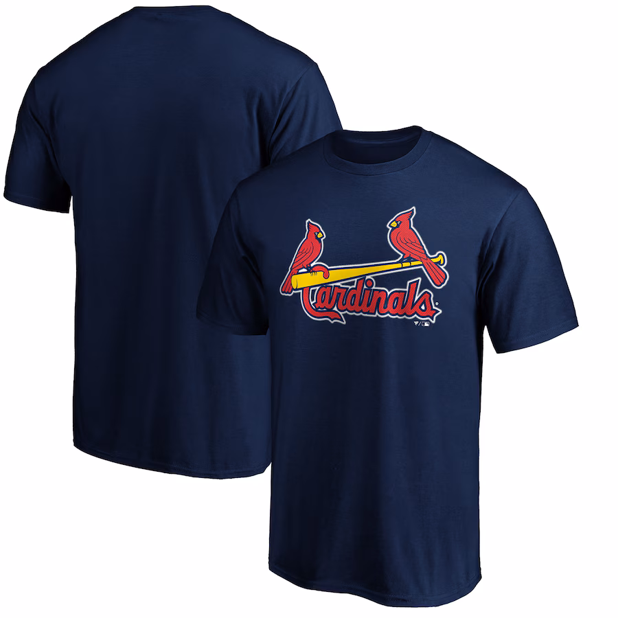 Men's St. Louis Cardinals Navy Official Team Wordmark T-Shirt - Jersey