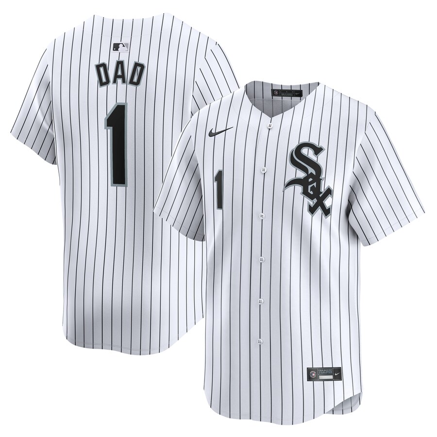 Men's Chicago White Sox Nike White #1 Dad Home Limited Jersey - Jersey