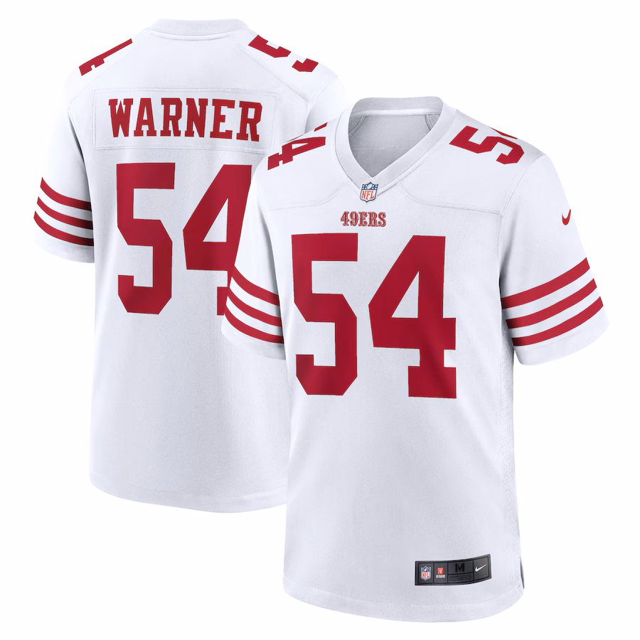 Women's San Francisco 49ers Fred Warner Nike White Team Game Player Jersey - Jersey