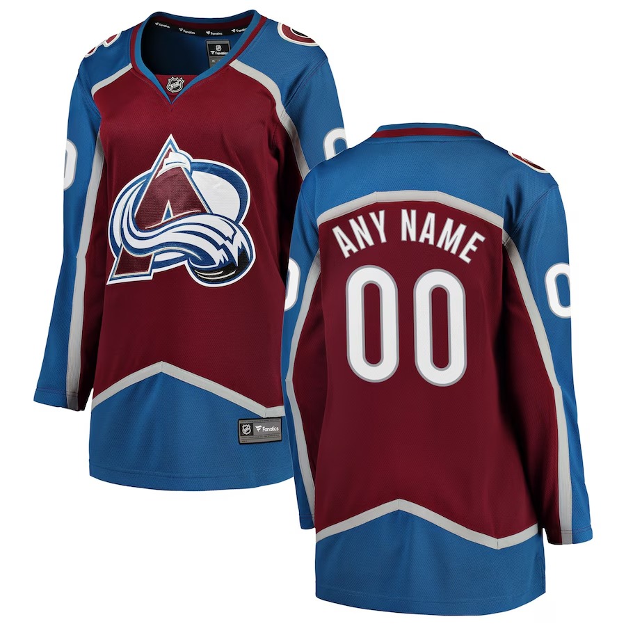 Women's Colorado Avalanche Fanatics Maroon Home Breakaway Custom Jersey - Jersey