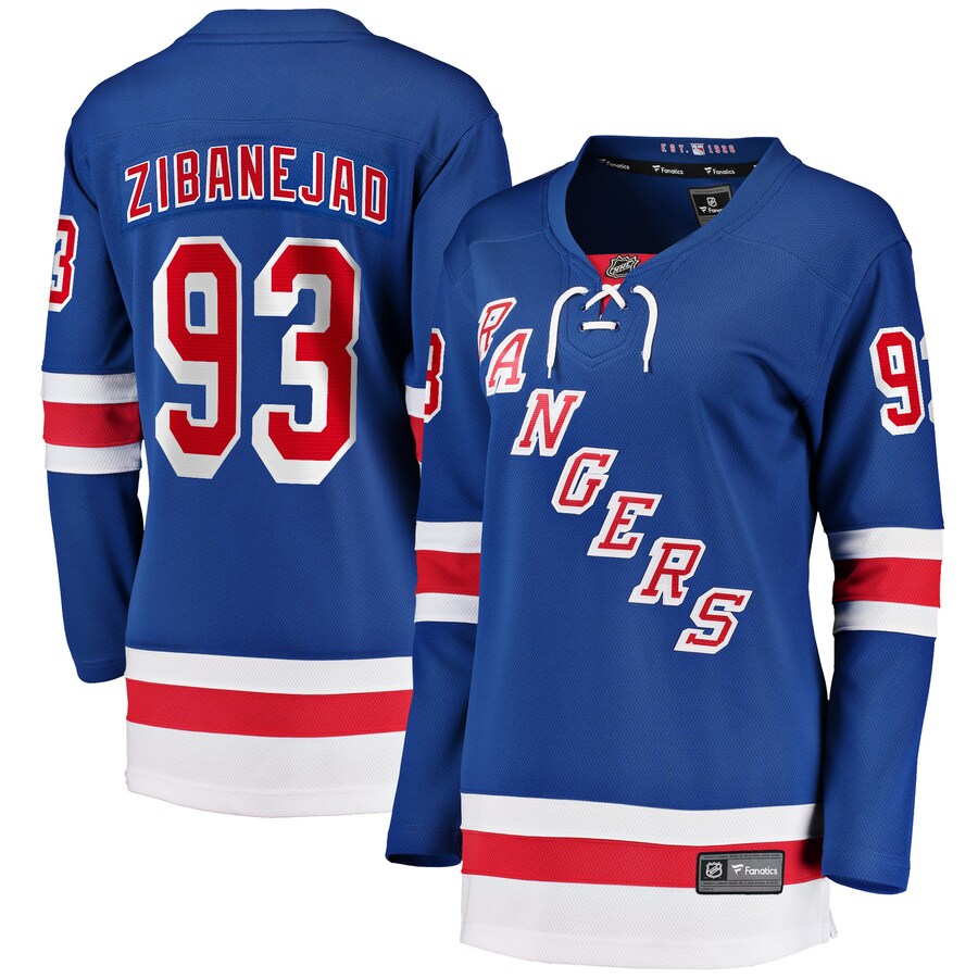 Women's New York Rangers Mika Zibanejad Fanatics Branded Blue Home Premier Breakaway Player Jersey - Jersey