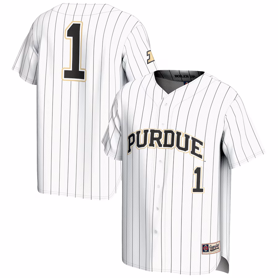 Youth GameDay Greats #1 White Purdue Boilermakers Lightweight Baseball Jersey - Jersey