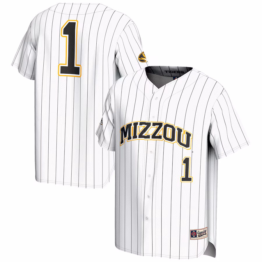 Men's GameDay Greats #1 White Missouri Tigers Lightweight Baseball Jersey - Jersey