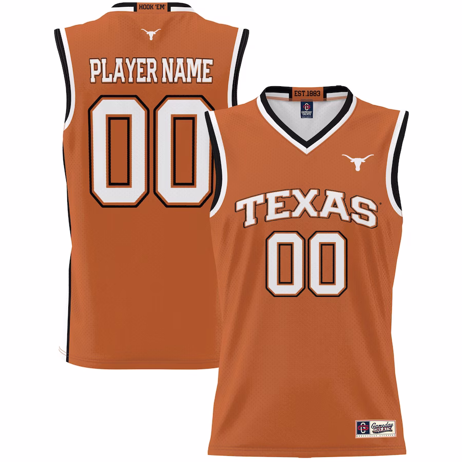 Texas Longhorns GameDay Greats Youth NIL Pick-A-Player Lightweight Basketball Fashion Jersey - Texas Orange - Jersey