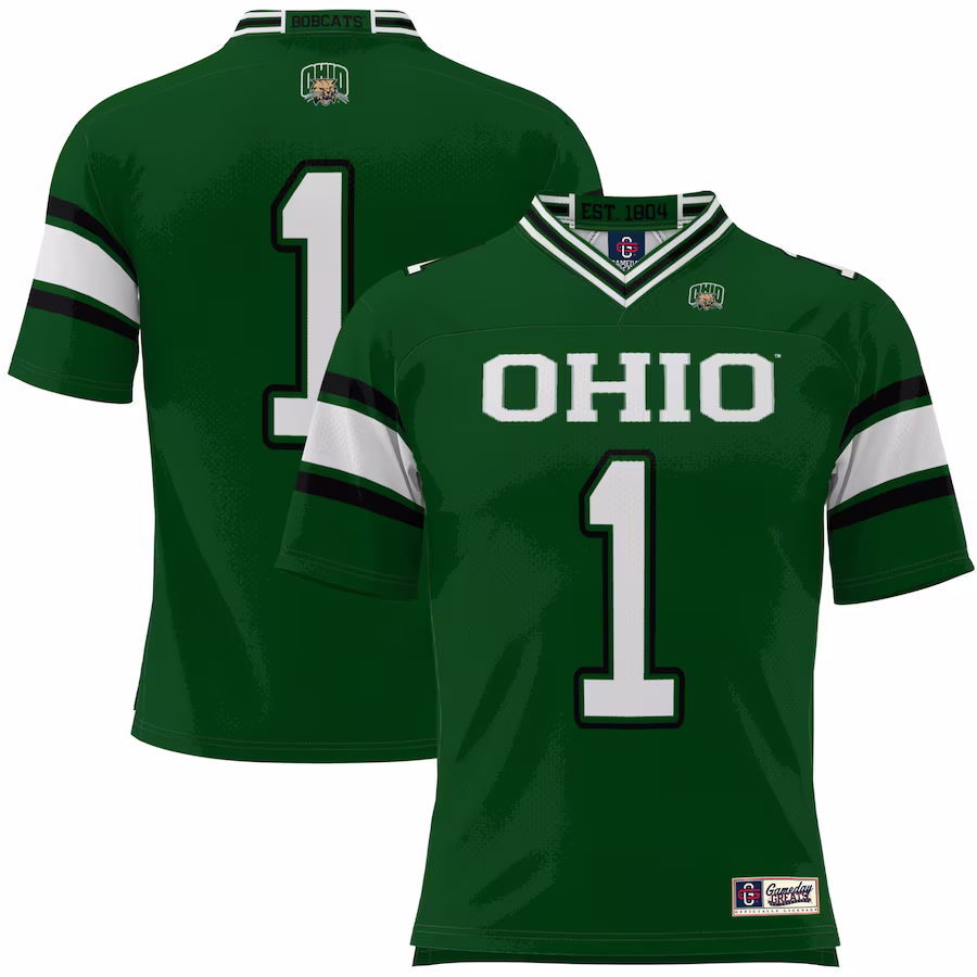 #1 Ohio Bobcats GameDay Greats Football Jersey - Green - Jersey