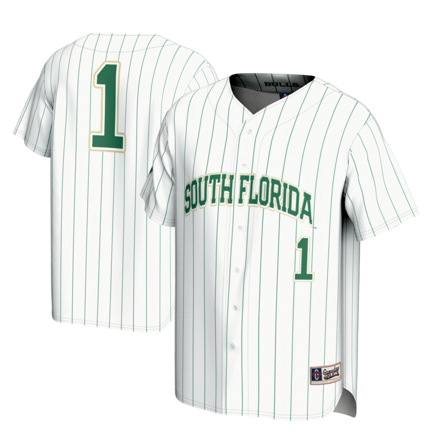 Youth GameDay Greats #1 White South Florida Bulls Lightweight Baseball Fashion Jersey - Jersey