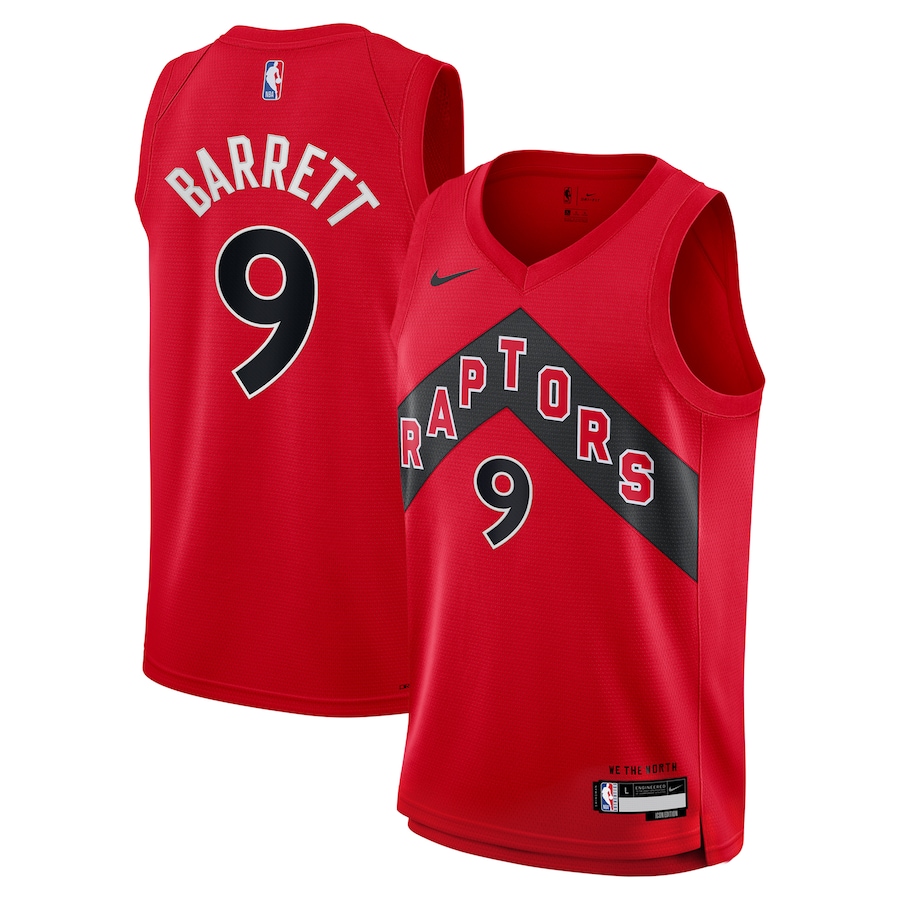 Youth Toronto Raptors RJ Barrett Nike Red Swingman Jersey - Icon Edition - Jersey