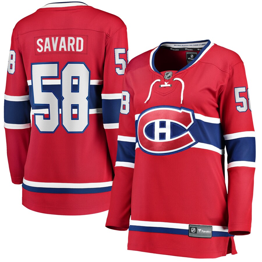 Women's Montreal Canadiens David Savard Fanatics Branded Red Home Breakaway Player Jersey - Jersey