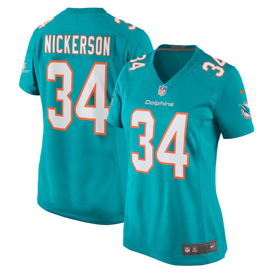 Women's Miami Dolphins Parry Nickerson Nike  Aqua Team Game Jersey - Jersey
