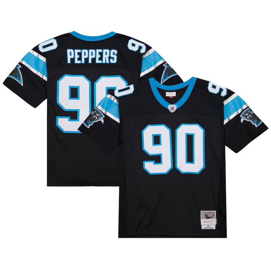 Men's Carolina Panthers Julius Peppers Mitchell & Ness Black  Legacy Replica Jersey - Jersey
