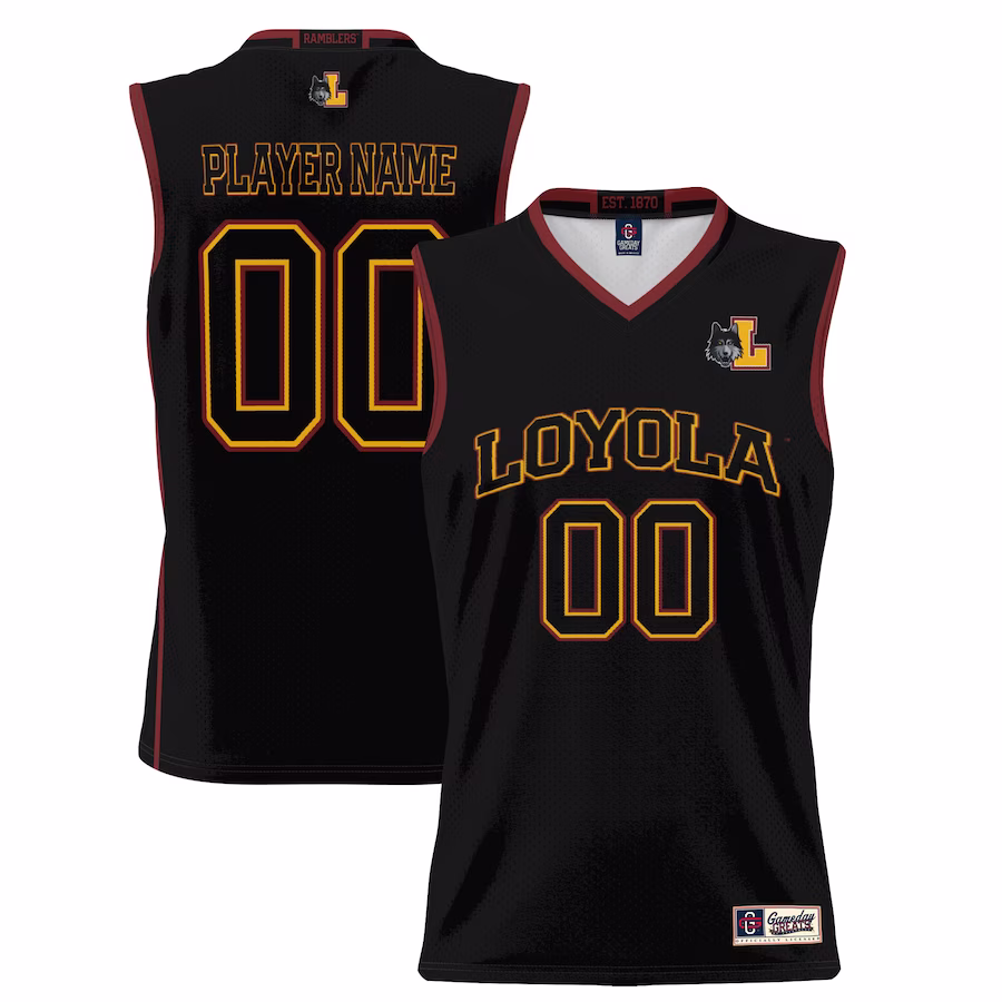 Loyola Chicago Ramblers GameDay Greats Youth NIL Pick-A-Player Lightweight Basketball Jersey - Black - Jersey