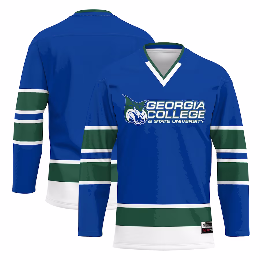 Georgia College Bobcats GameDay Greats Youth  Hockey Jersey - Blue - Jersey