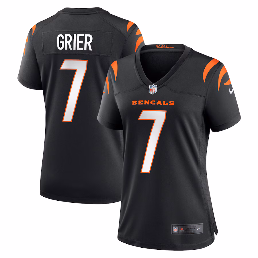 Women's Cincinnati Bengals Will Grier Nike  Black Team Game Jersey - Jersey