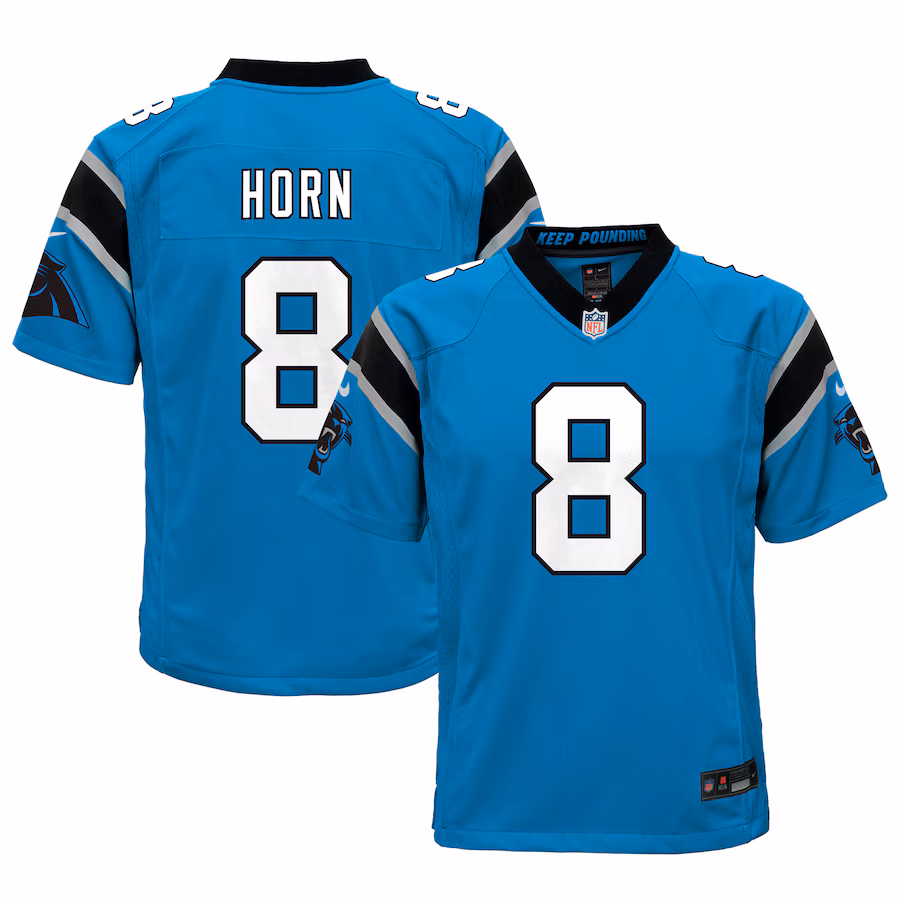 Youth Carolina Panthers Jaycee Horn Nike Blue Game Jersey - Jersey