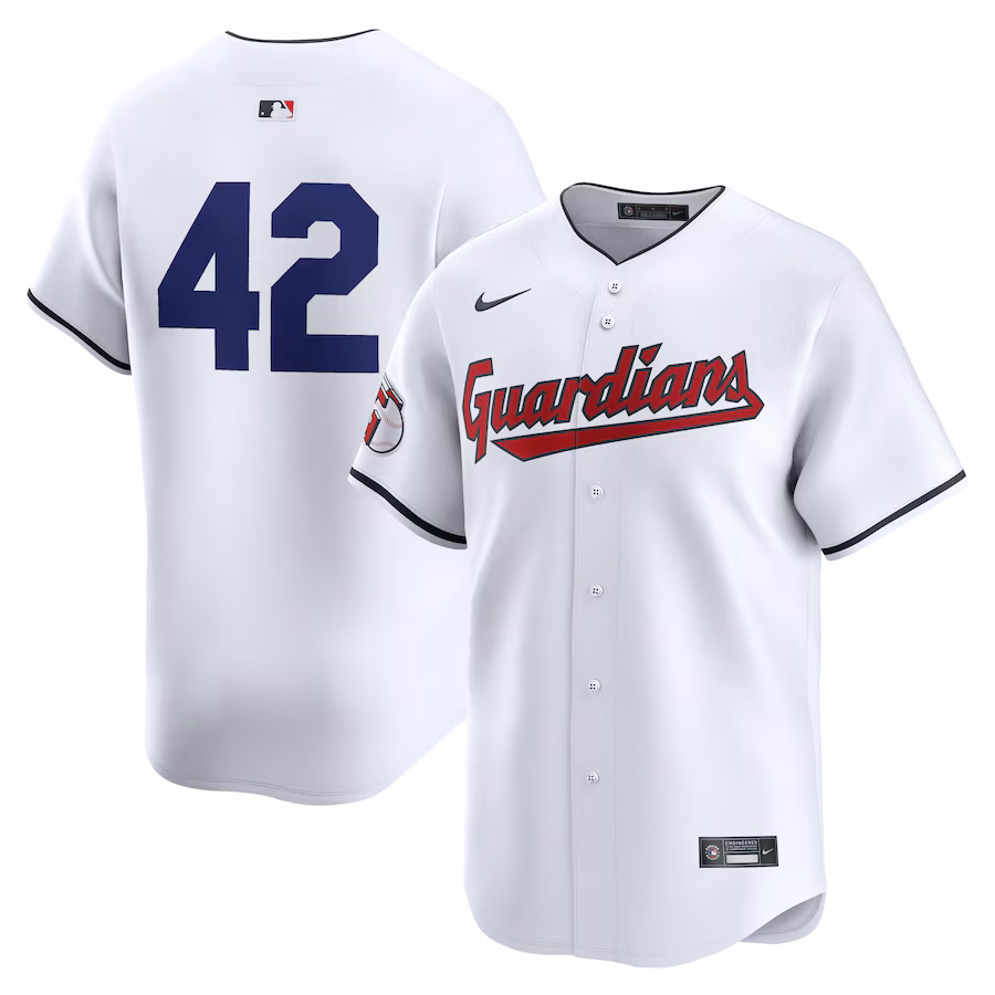 Men's Cleveland Guardians  Nike White 2024 Jackie Robinson Day Home Limited Jersey - Jersey