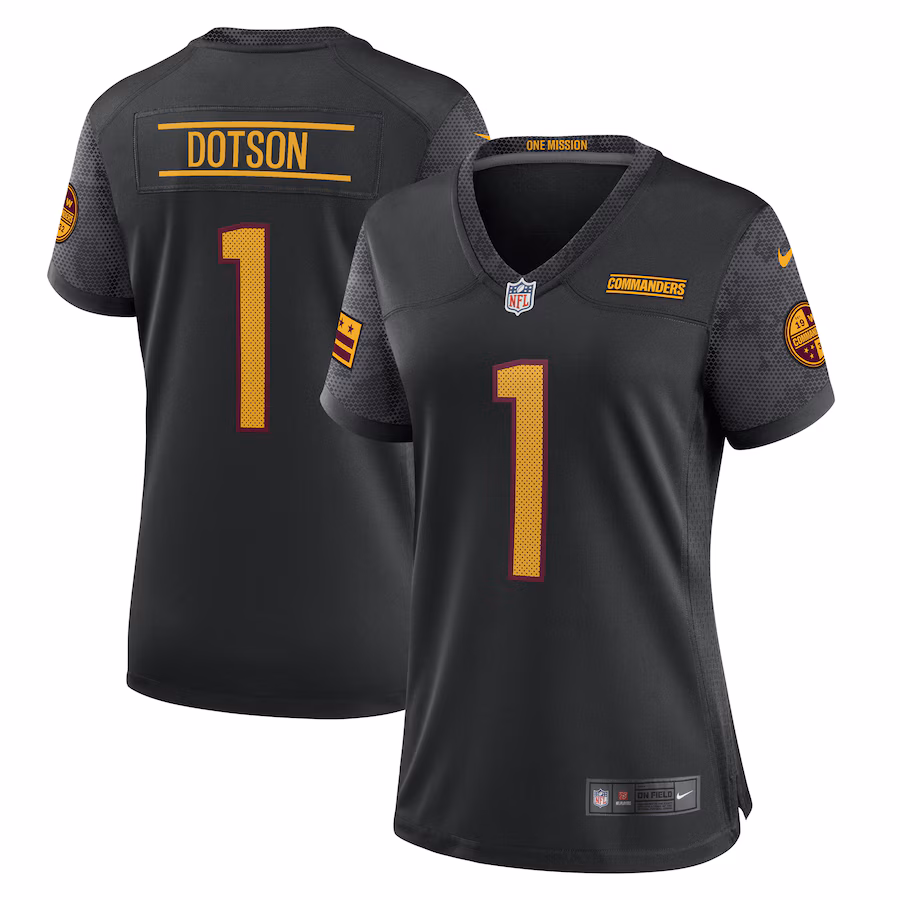 Women's Washington Commanders Jahan Dotson Nike Black Player Jersey - Jersey