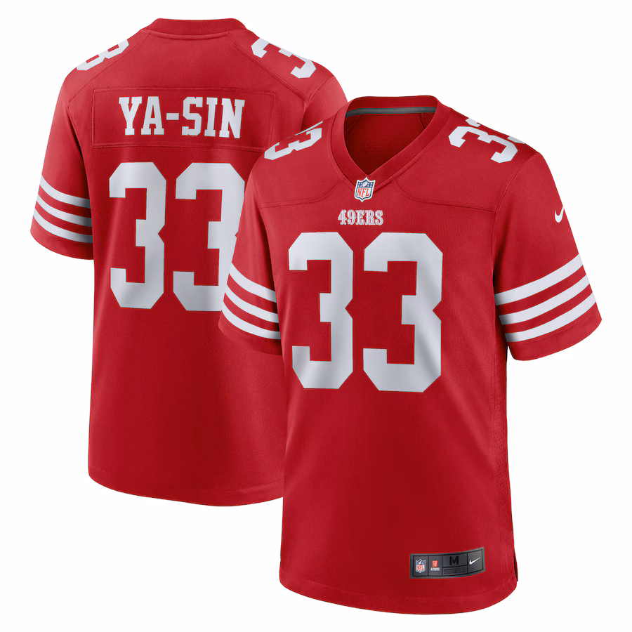 Men's San Francisco 49ers Rock Ya-Sin Nike  Scarlet Team Game Jersey - Jersey