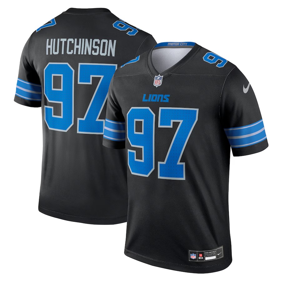 Men's Detroit Lions Aidan Hutchinson Nike Black Legend Jersey - Jersey