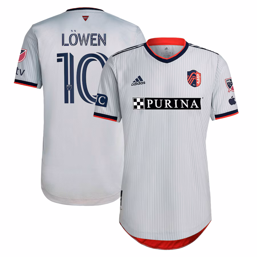 Men's St. Louis City SC Eduard Löwen adidas Gray 2023 The Spirit Kit Authentic Jersey - Jersey